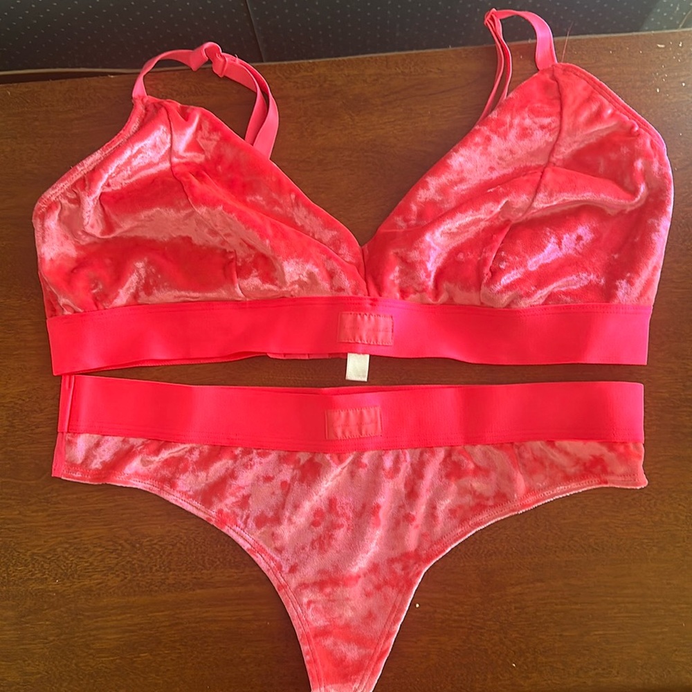 PINK BRALETTE SET- underwear is new with tags